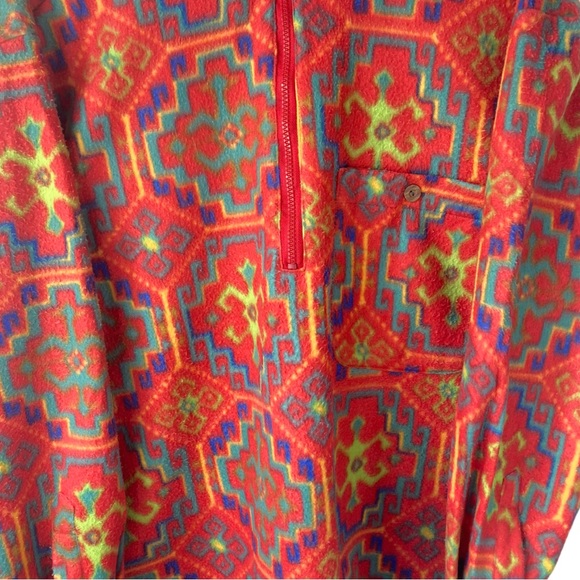 Multi-Coloured Jupiter Crazy Patterned Funky Half-Zip Fleece - Picture 7 of 13